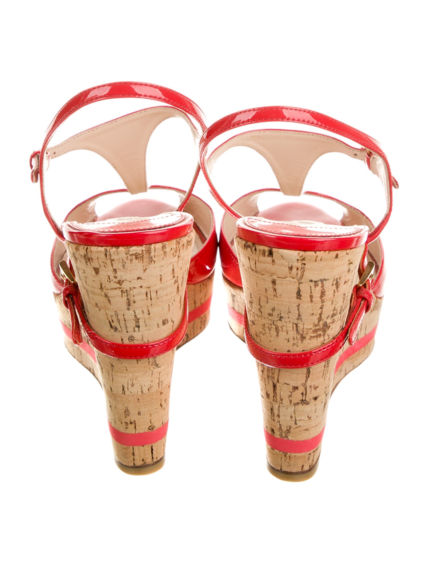 Prada Patent Leather T-Strap Sandals